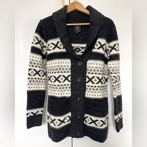 Sansara Fair Isle Wool Blend Chunky Sweater Size small